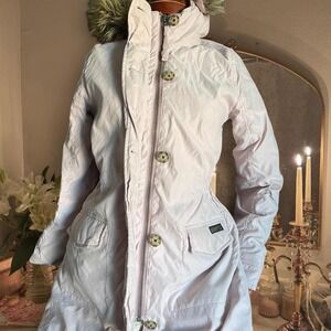 Abercombie and Fitch Blush Pink Parka Size X-S Fur Hooded Jacket